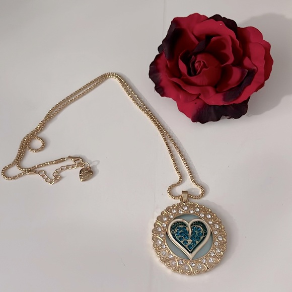 Betsey Johnson Jewelry - Betsy Johnson Rhinestone Gold-Toned Heart ❤️ Necklace great for Valentines Day